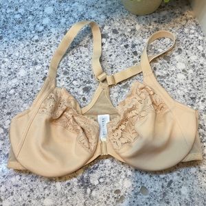 Delimira nude front closure razorback bra size 34 C